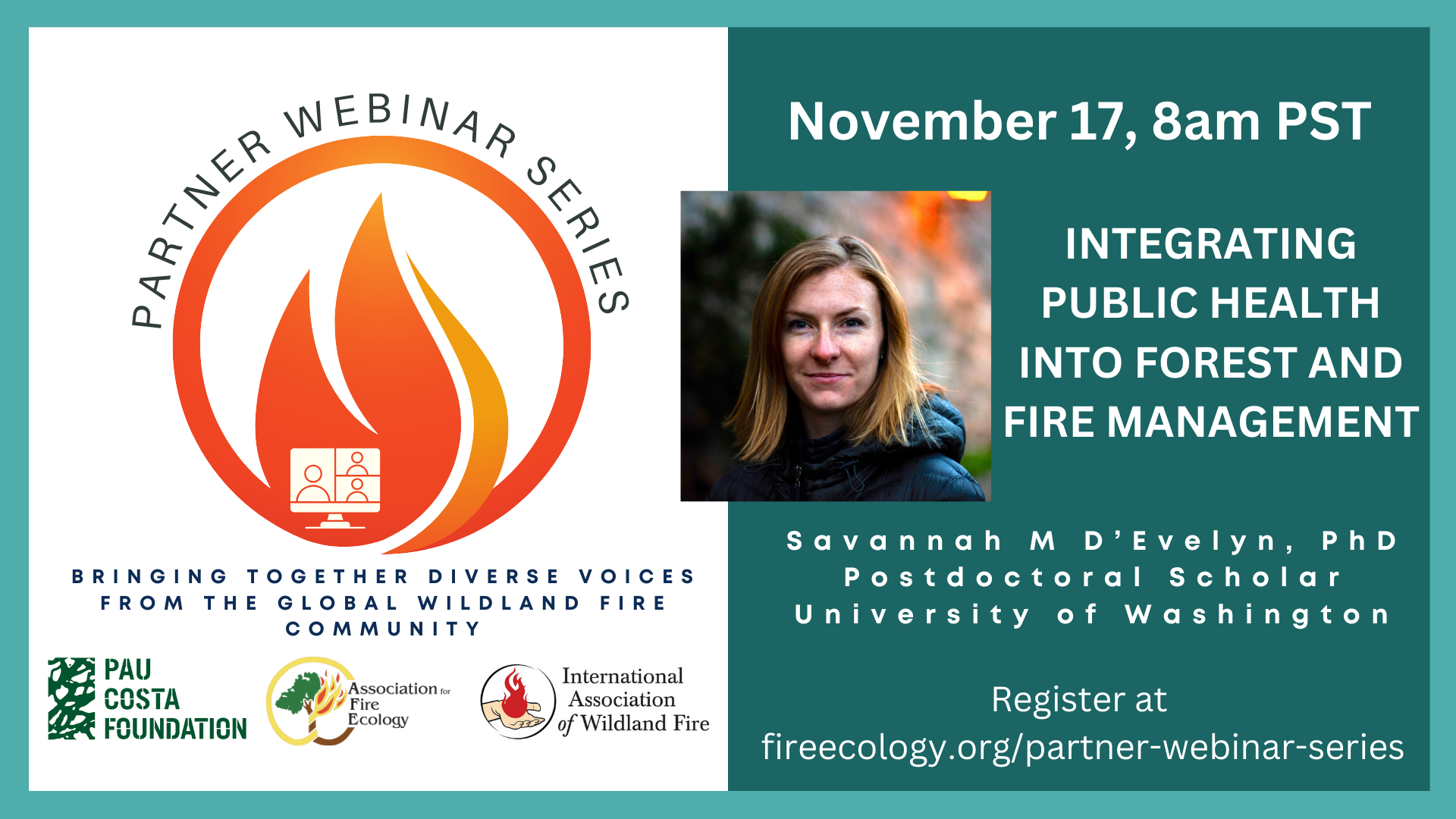 Partner Webinar Series: Integrating Public Health into Forest and Fire  Management — Association for Fire Ecology